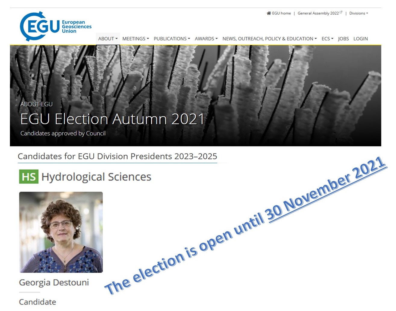 COASTAL partner runs for EGU Election Autumn 2021