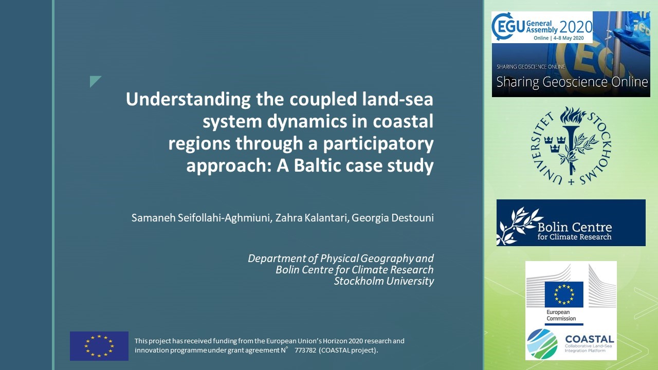 COASTAL at European Geoscience Union (EGU- General Assembly 2020) 